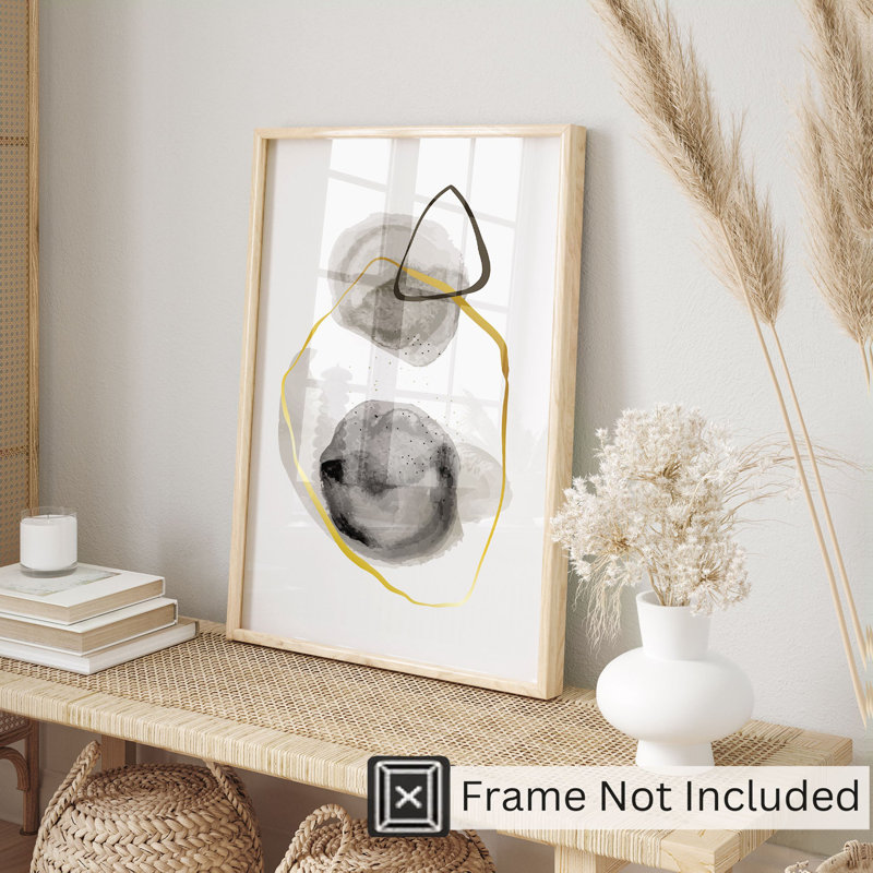 Abstrait Infinite Balance II, reproduction d'art moderne sans cadre Mid-Century, H 14 po x l 11 po