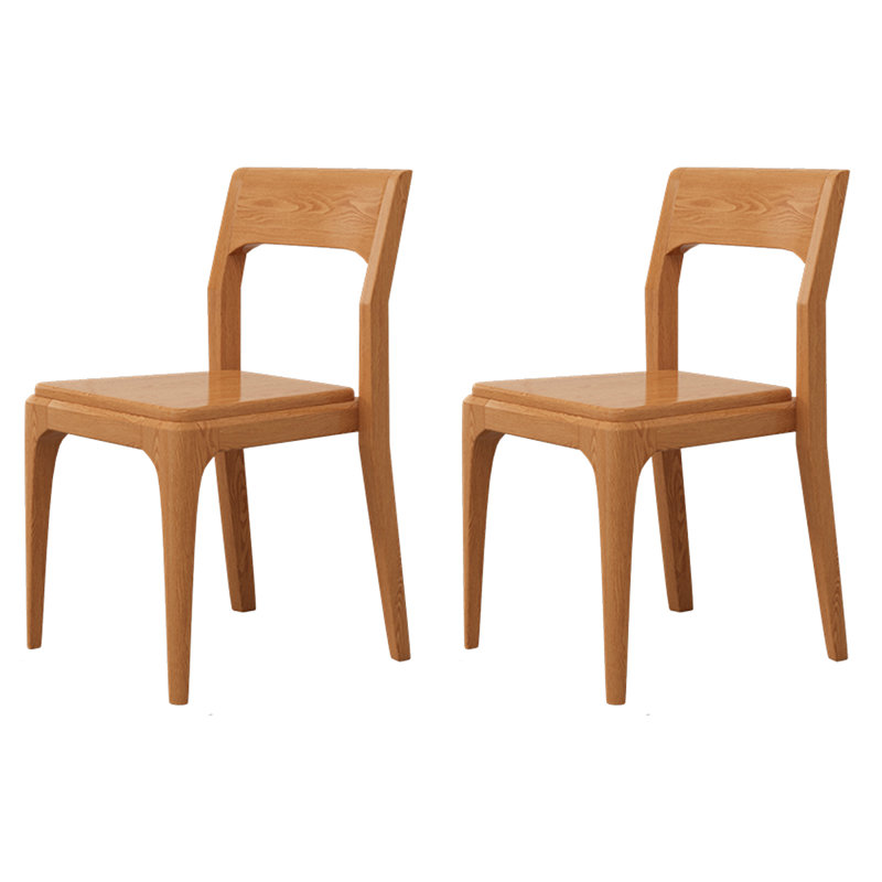 Chaise de salle à manger domestique en bois massif simple
