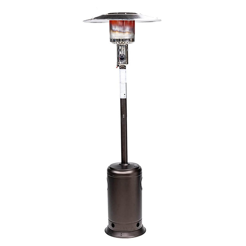 Chauffe-terrasse d'extérieur au propane avec roues portatives 47, Brun