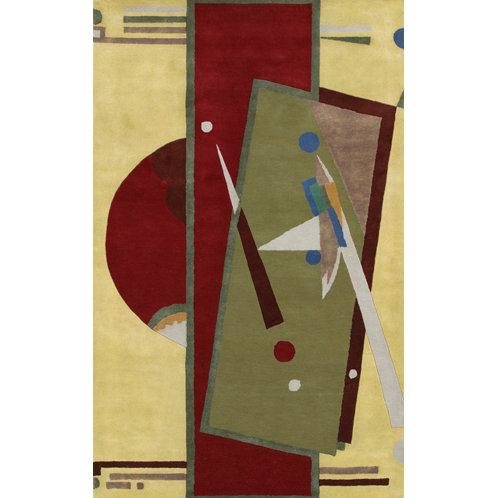 Wool Abstract Indoor Rug, 2' x 3'