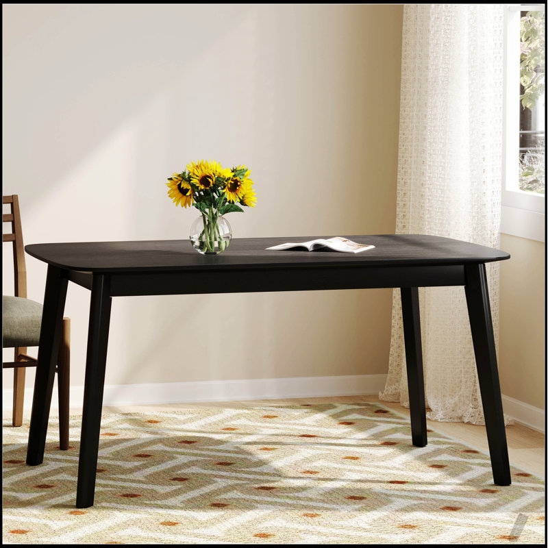 Table de salle à manger moderne Mid-Century avec plateau spacieux et cadre en bois durable pour une décoration polyvalente