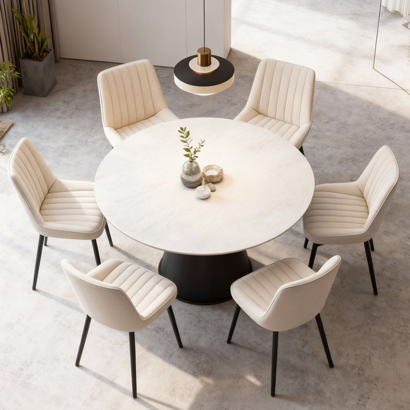 47.5 cm H Side Chair, Beige