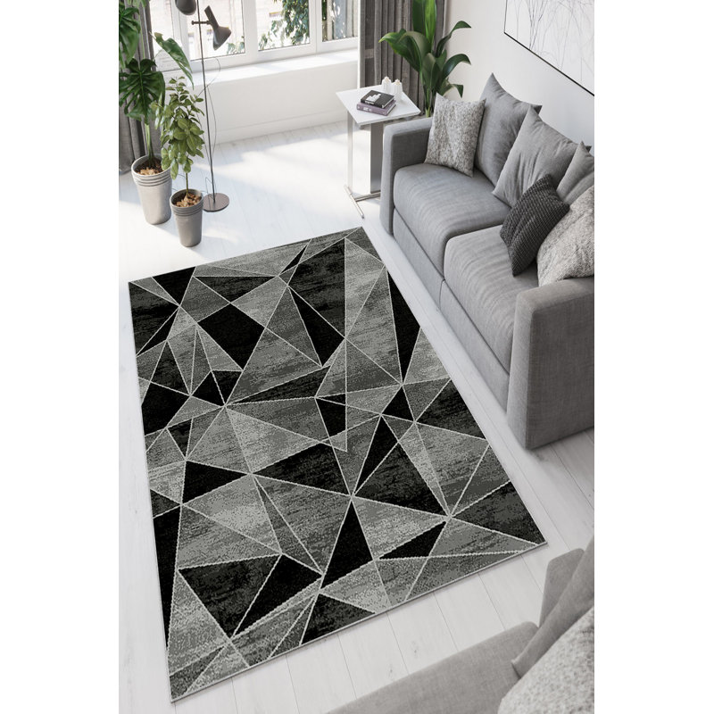 Premium Hall Carpet, 3.3 x 6.6 ft, Grey | 100% Polyester, 650 g/m² | Antibacterial, Non-Slip PVC Dot Underside | Machine Washable, Eco-Friendly, 0.2 in Pile Height | Perfect for Entryway, Living Room & Bedroom