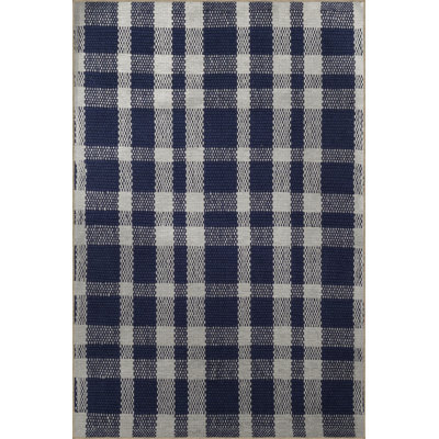 Blue-Beige Themed Square Geometric Patterned Creative Modern Decorative Rug