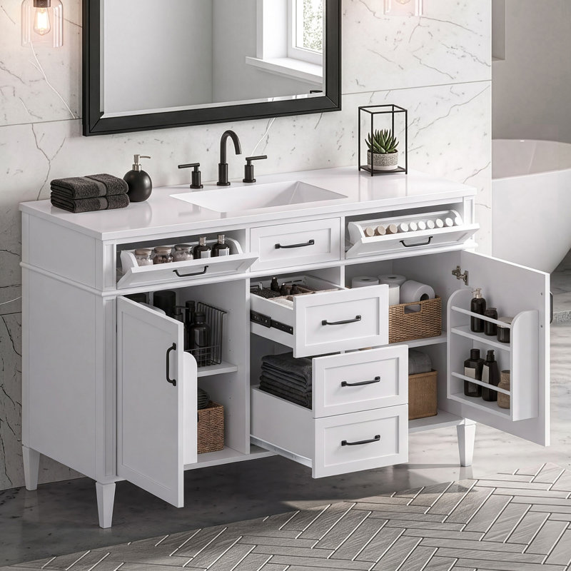 Meuble-lavabo avec lavabo composite