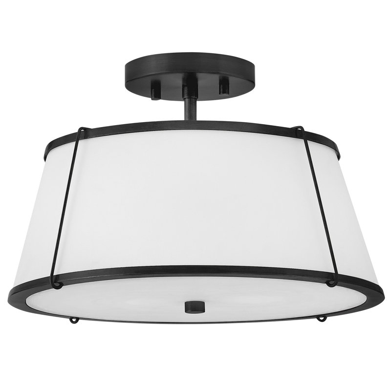 Hinkley Clarke Medium Semi-Flush Mount Ceiling Light, Black