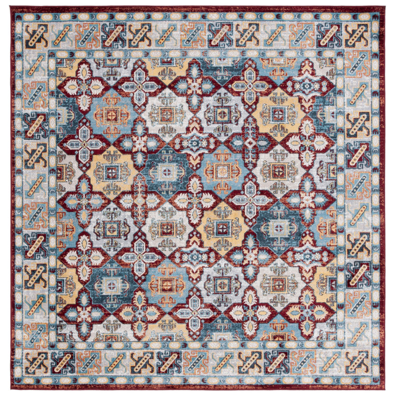 Bayside Performance Machine Washable Oriental Rug, Square 6'7"