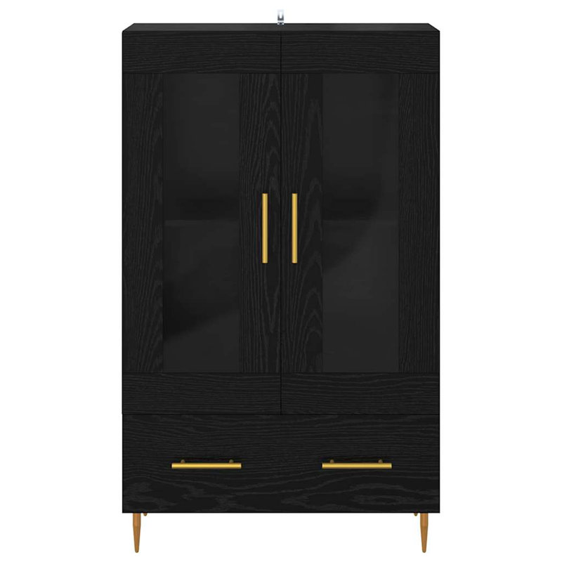 Highboard Accent Chest, Black Oak