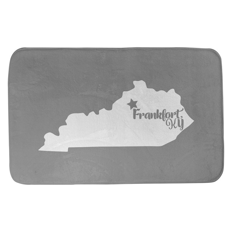 Tapis pour salle de bain frankfort kentucky, l 21 po x L 34 po, Gris