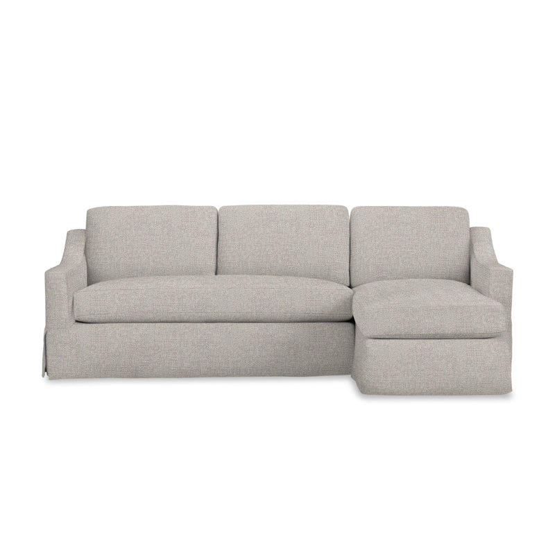 Canapé modulaire 2 pièces Cranbrook, Accoudoir à droite (vu de face), Tissage natté ivoire Drusky Sustain®