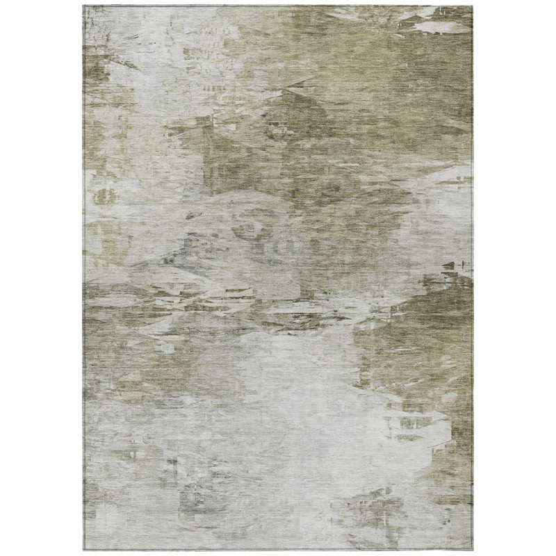 Khloei Washable Abstract Indoor / Outdoor Rug, Rectangle 5' x 7'6"