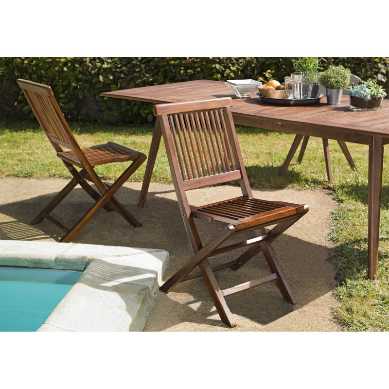 Woehler Folding Patio Dining Side Chair