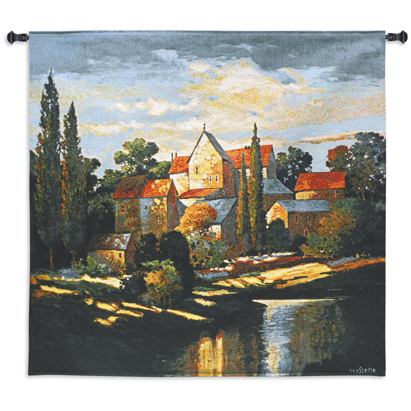 Paysage urbain, paysage, paysage marin, tapisserie, souvenirs d'automne