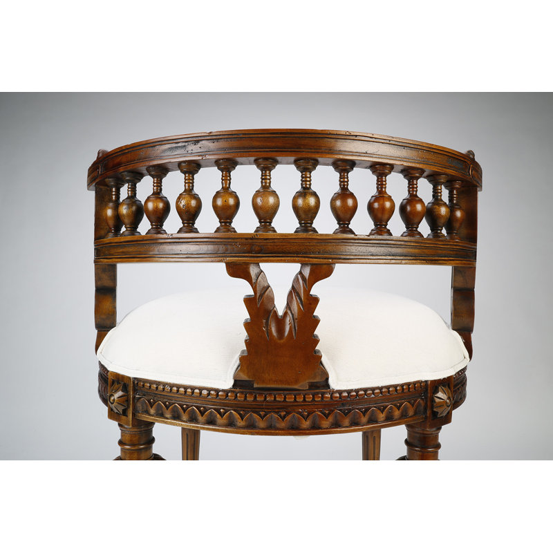 Hurst Linen Barrel Chair, Walnut