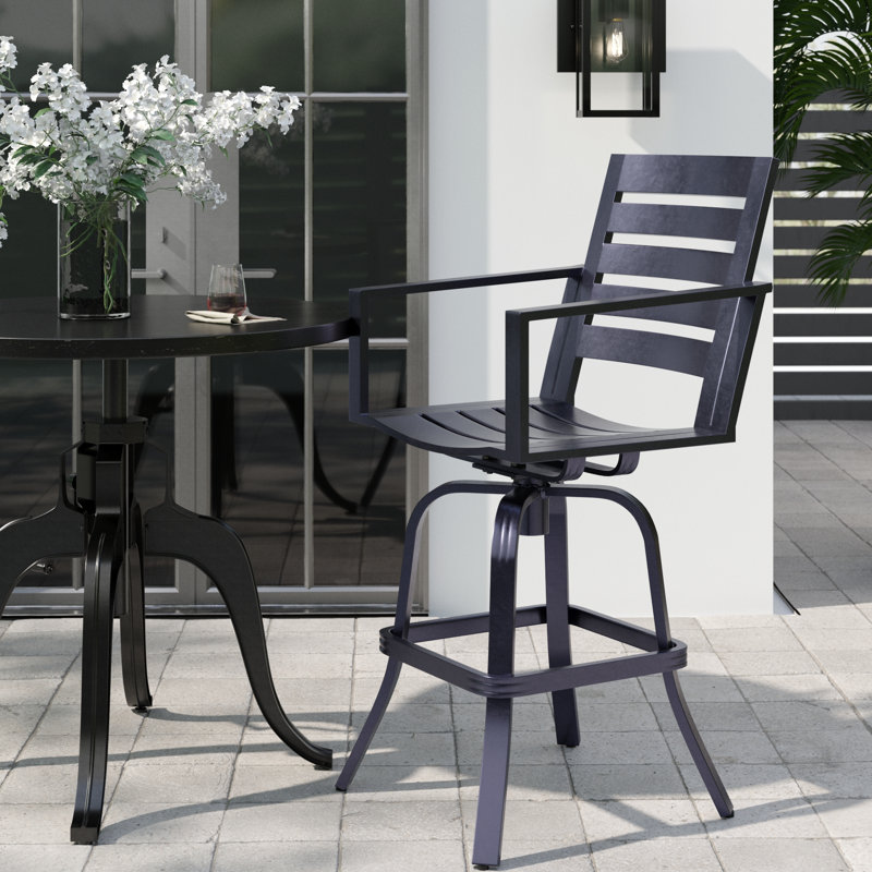 Tabouret de bar 30 po Adelynn, Noir