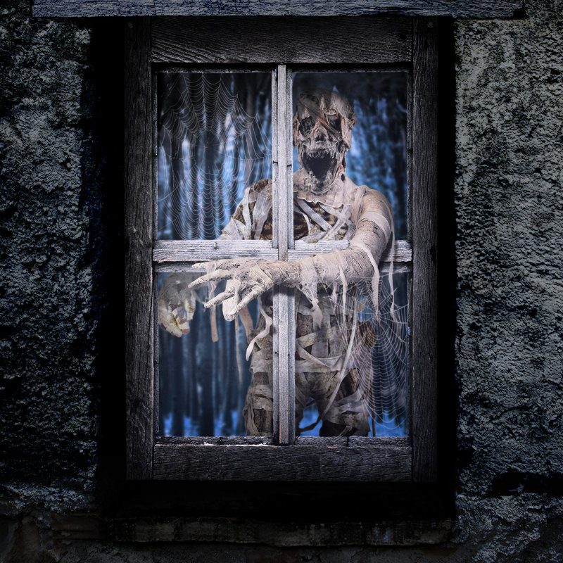 Rideau d'Halloween effrayant