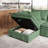 148" Cloud Couch, Oversized Modular Comfy Sofa for Living Room, U Shaped Sectional Couches with Detachable Sofa Cover, Storage Ottoman-65303326
