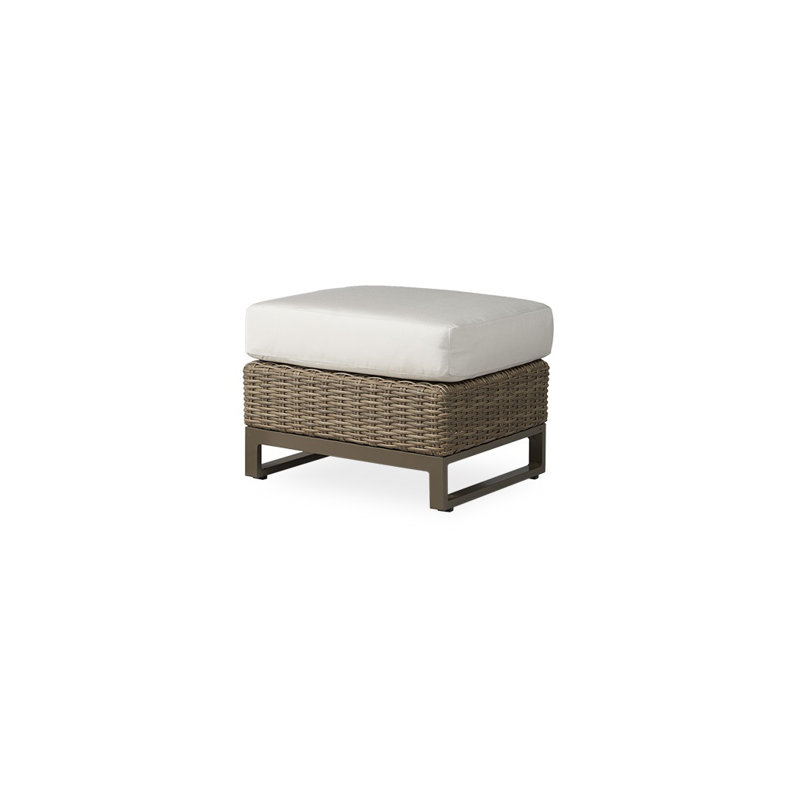 Milan Outdoor Ottoman, Serena Floral Dove