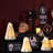 Light Up Ghost Halloween Decor - 3 Pack Ceramic White Ghost Figurines - Indoor, Table, Tray