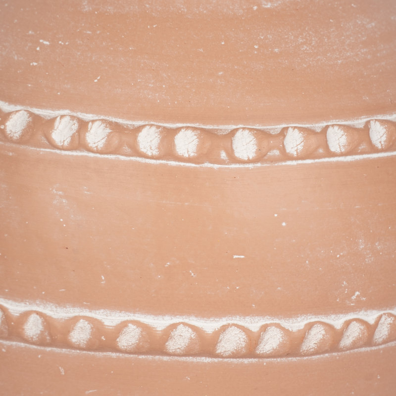Decorative Vase Handmade Pottery Terracotta Artisan Style Traditional Craft Textured Detailing Classic Silhouette Rustic Pot Ceramic Accent Handcrafted Organic Form Vintage Inspired Design