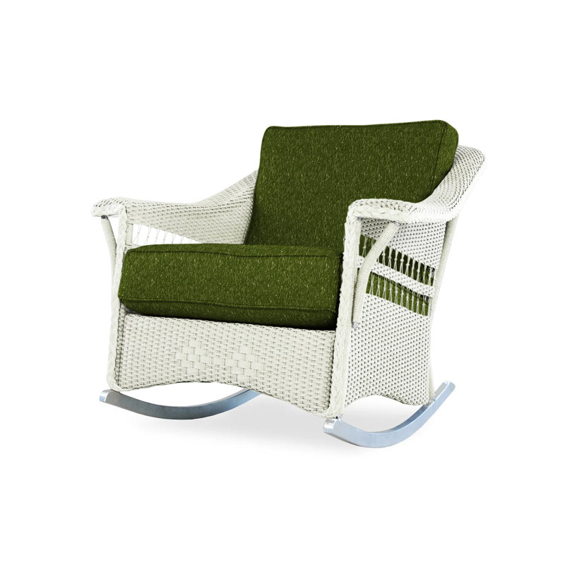 Nantucket Outdoor Rocker Chair, Sandberg Navy, Ivory