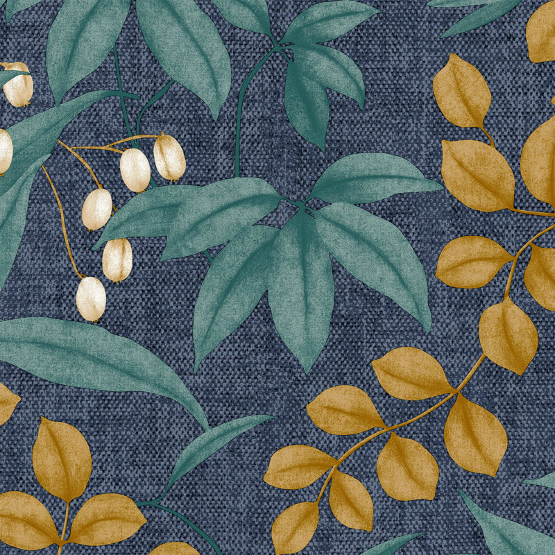 Superfresco Easy Spring 2024 Wallpaper Double Roll, Navy Blue/Ochre