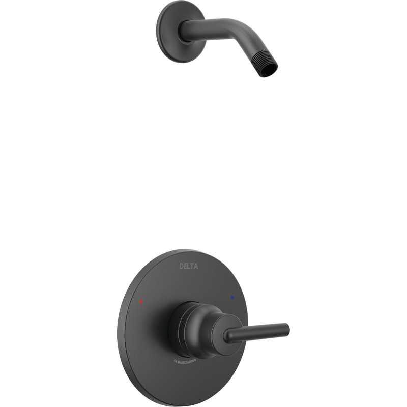 Garniture de robinet de douche à pression équilibrée avec contrôleur 14 Series, Noir mat