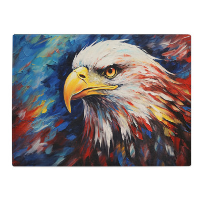 Eagle Abstract  Glass Chopping Board
