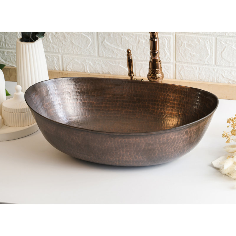 ALFIQ 469.9mm L x 469.9mm W Copper Circular Sink