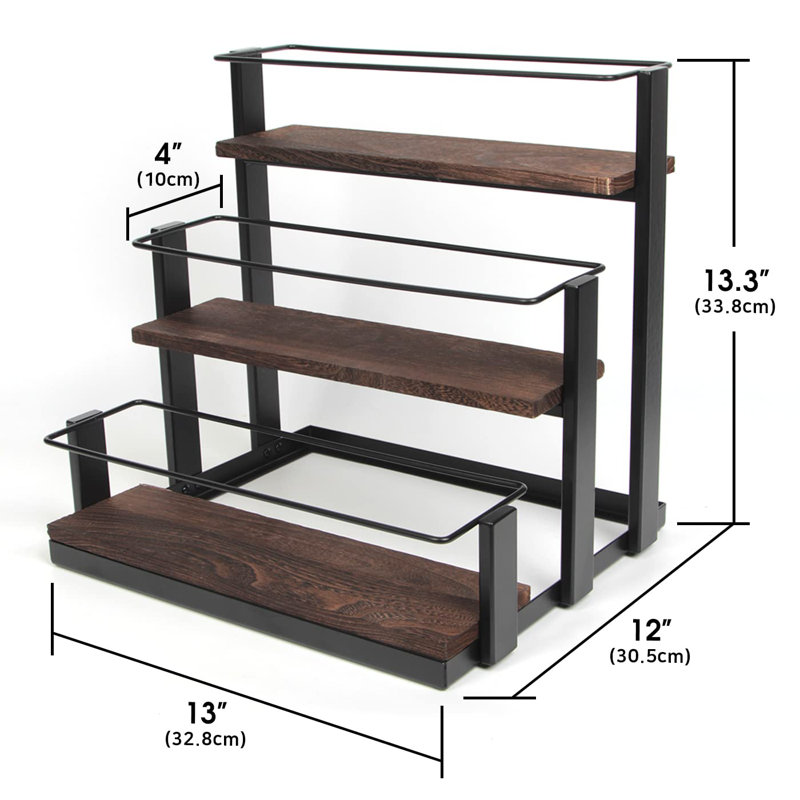 Wine Bottle Rack, Black/Brown