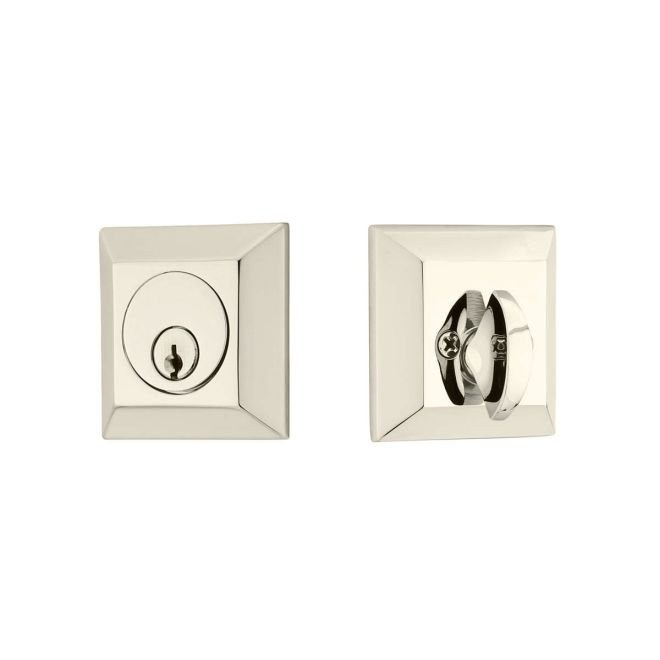 Pêne dormant à cylindre simple Quincy pour porte en laiton non laqué de 1-3 / 8 "à 2-1 / 8", Laiton non laqué
