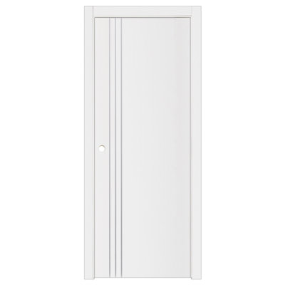 Porte intérieure moderne laminée blanc doux Glam G-Pro 004 36 po x 84 po