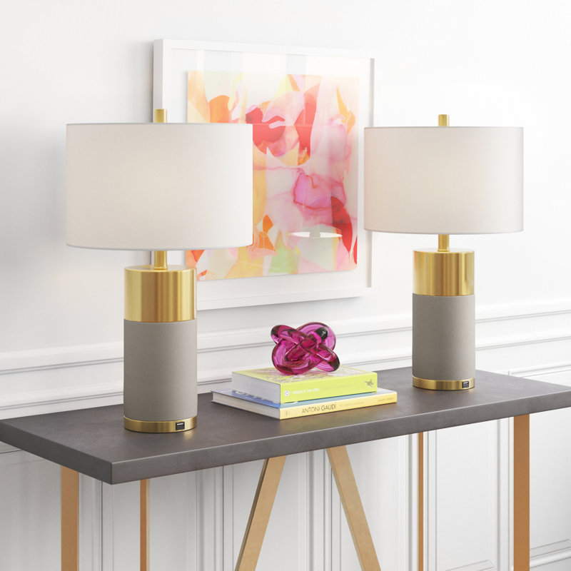 Belmonte Concrete USB Table Lamp