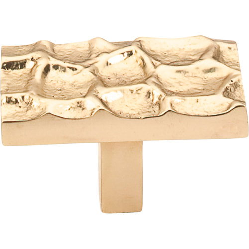 Cobblestone 1 7/8" Length Rectangle Knob, Brass