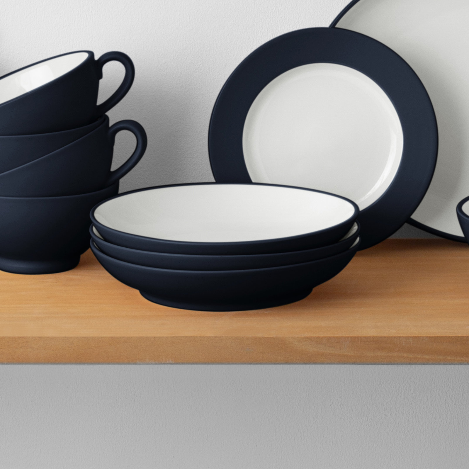 Colorwave Stoneware Pasta Bowl, Navy