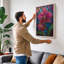 Stained Glass Orchids Botanical - Wrapped Canvas-521632739-521632537