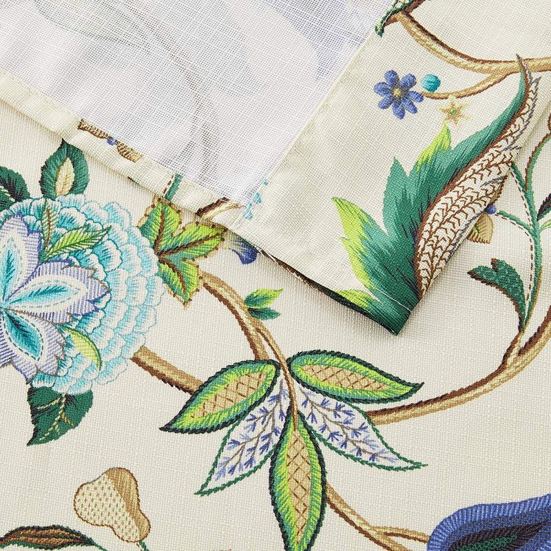 Jorma Floral Scalloped Window Valance, Blue