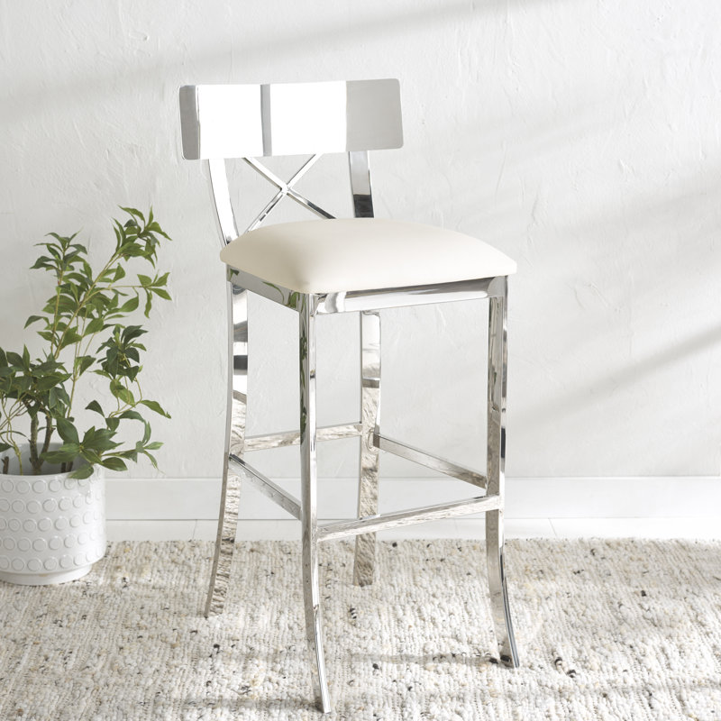 Bhavesh Counter & Bar Stool, White, Bar Stool (30" Seat Height)