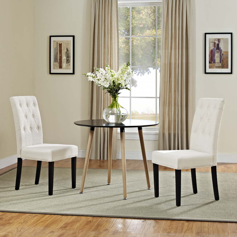 Modway Confer Dining Side Chair, Polyester Beige