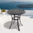 Cast Aluminum Patio Dining Table With Frame And Umbrella Hole