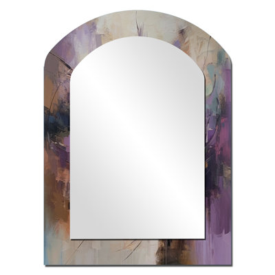 Purple Minimalims Enchantment - Purple Modern Arch Wall Mirror