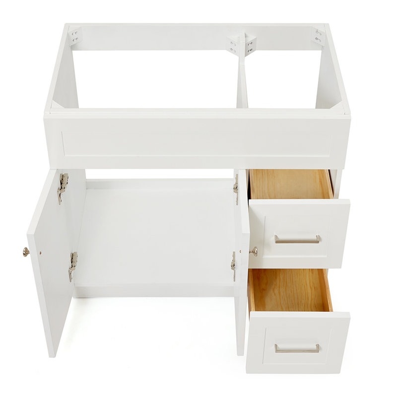 Base de meuble-lavabo simple 36 po Paulla, Blanc
