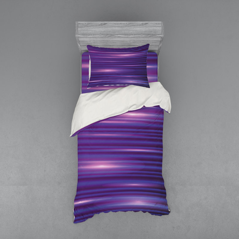 Ensemble de housse de couette en microfibre mauve moderne et contemporaine, Housse de couette simple + 6 pièces supplémentai