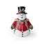 Christmas Tree BLACK&WHITE SNOWMAN COOKIE JAR