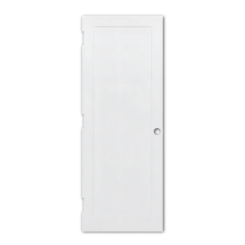Portes Milette - 1 panneau shaker prémachiné en apprêt blanc | Porte intérieure pleine |Conçue et fabriquée au Canada