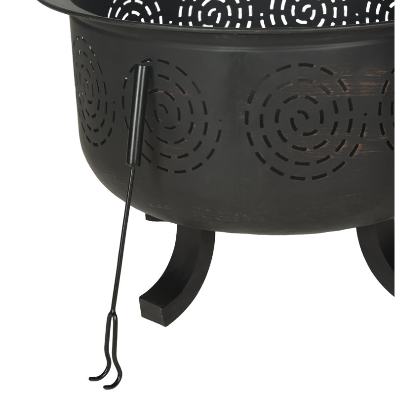 Round Iron Wood Burning Smokeless Fire Pit