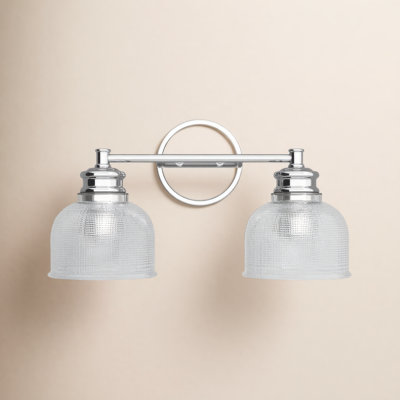 Besima 2 Light Ribbed Dimmable Vanity Light