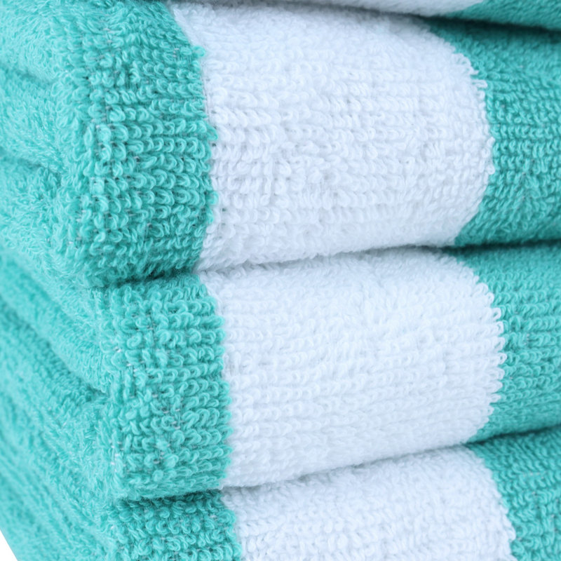 Serviette de plage Arkwright Cali Cabana 100% coton 30 x 60 (paquet de 4), Vert