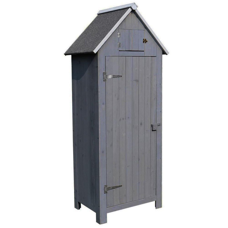 Solid Wood Shiplap Apex Tool Shed, Grey