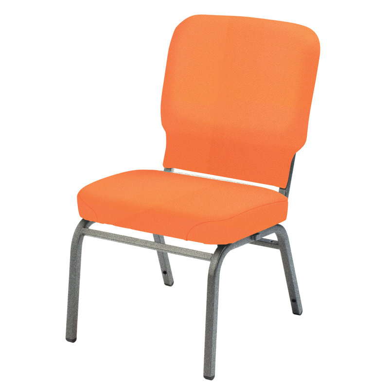 Chaise empilable surdimensionnée sans accoudoirs, Avocat, Argent